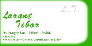 lorant tibor business card